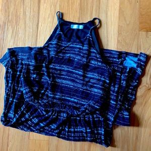 Lush navy maxi dress with slit